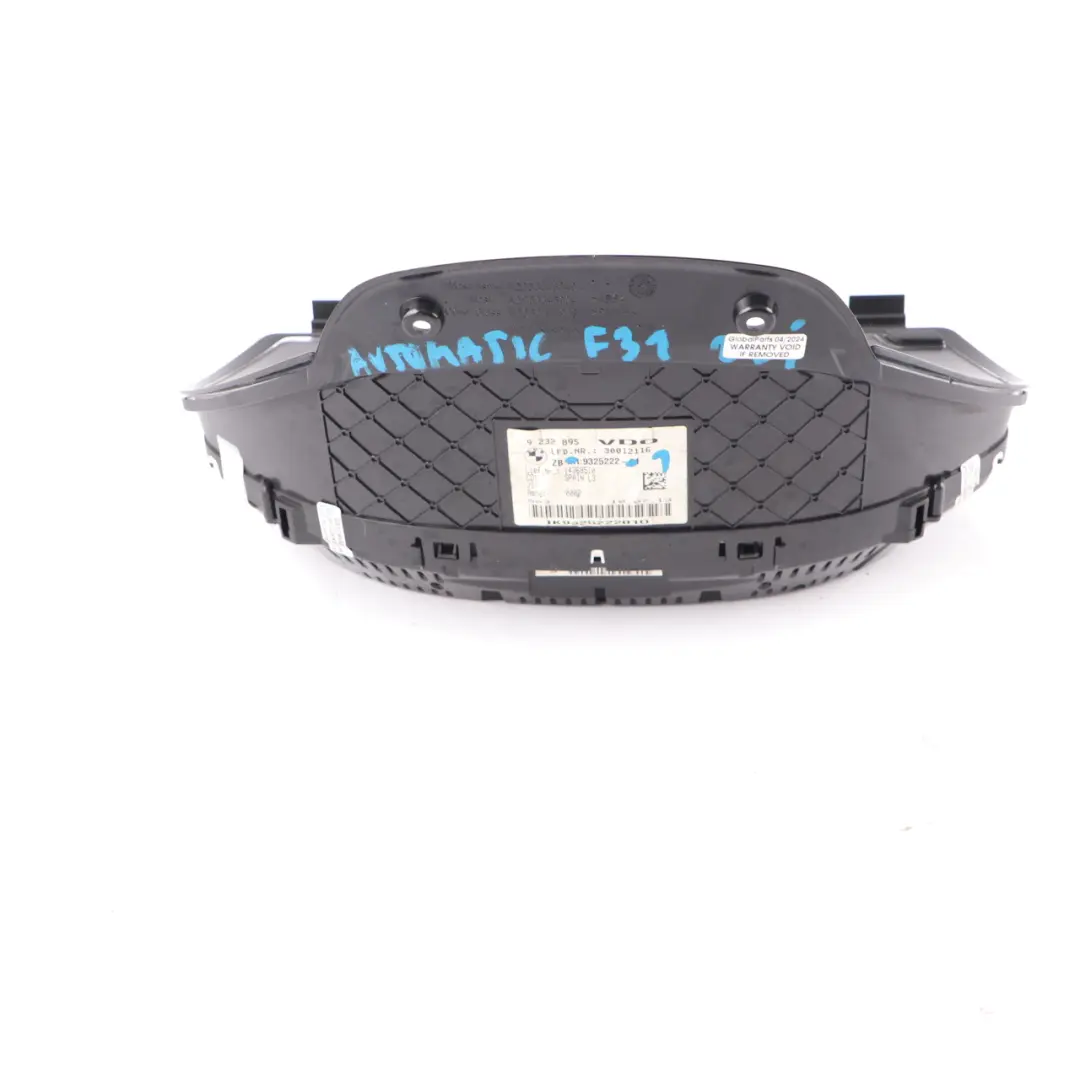 Instrument Cluster Unit Speedo Clocks MPH Automatic to BMW F30 F31 F32 with Part number 9325222 BMW F30 F31 F32 Instrument Cluster Unit Speedo Clocks MPH Automatic - SKU rhd-9325222-1 - Part number 9325222
