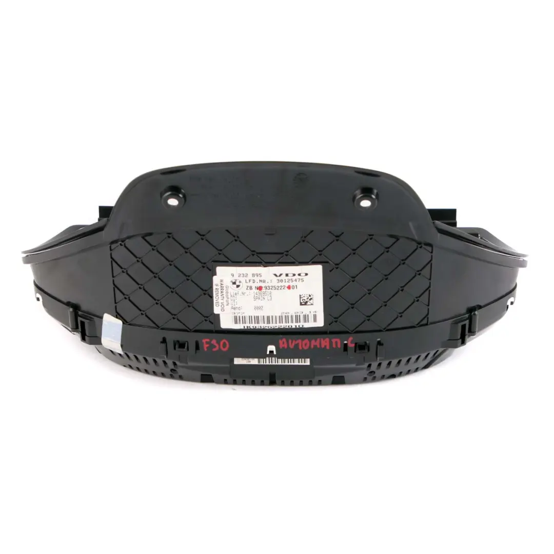 Instrument Cluster Unit Speedo Clocks MPH Automatic to BMW 3 4 F30 F31 F32 with Part number 9325222 BMW 3 4 F30 F31 F32 Instrument Cluster Unit Speedo Clocks MPH Automatic - SKU rhd-9325222 - Part number 9325222