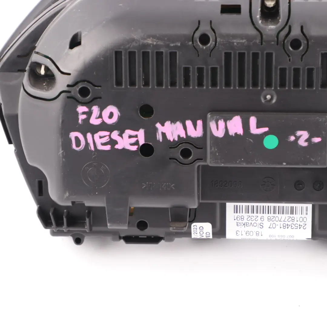 Instrument Cluster BMW F20 F21 F22 Diesel Speedo Clocks MPH Manual to with Part number 9325623 Instrument Cluster BMW F20 F21 F22 Diesel Speedo Clocks MPH Manual - SKU rhd-9325623 - Part number 9325623