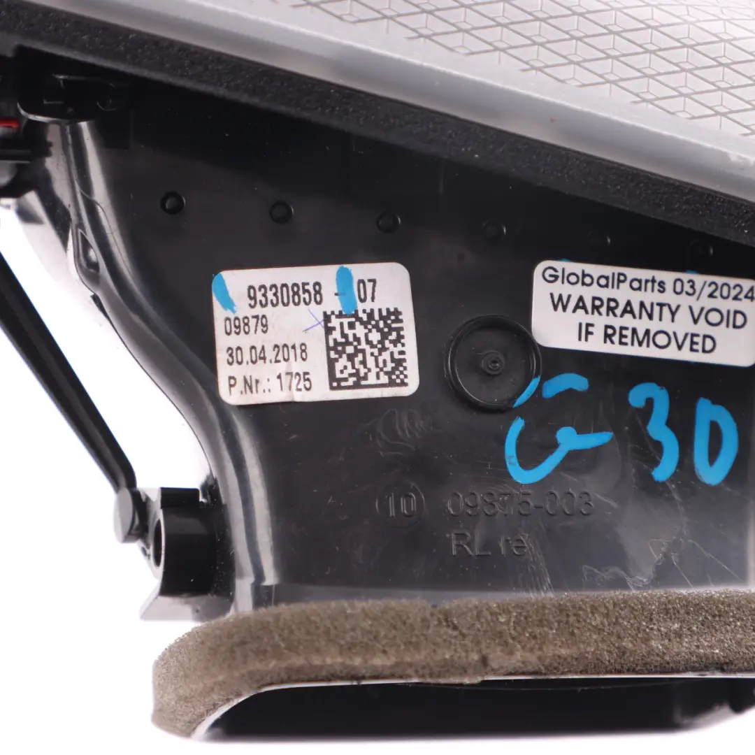 Vent BMW G30 G31 F90 G32 GT Fresh Air Grille Driver's Side Right O/S to Air with Part number 9330858 Air Vent BMW G30 G31 F90 G32 GT Fresh Air Grille Driver's Side Right O/S - SKU rhd-9330858 - Part number 9330858