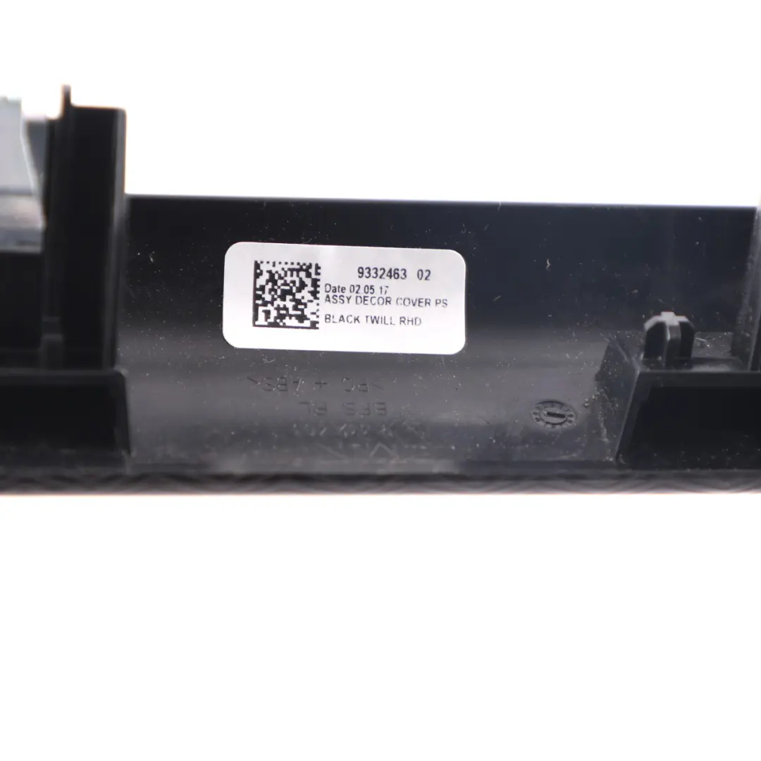 Dashboard Trim Panel Strip Front Left N/S Black Twill to Mini Clubman F54 with Part number 9332463 Mini Clubman F54 Dashboard Trim Panel Strip Front Left N/S Black Twill - SKU rhd-9332463 - Part number 9332463