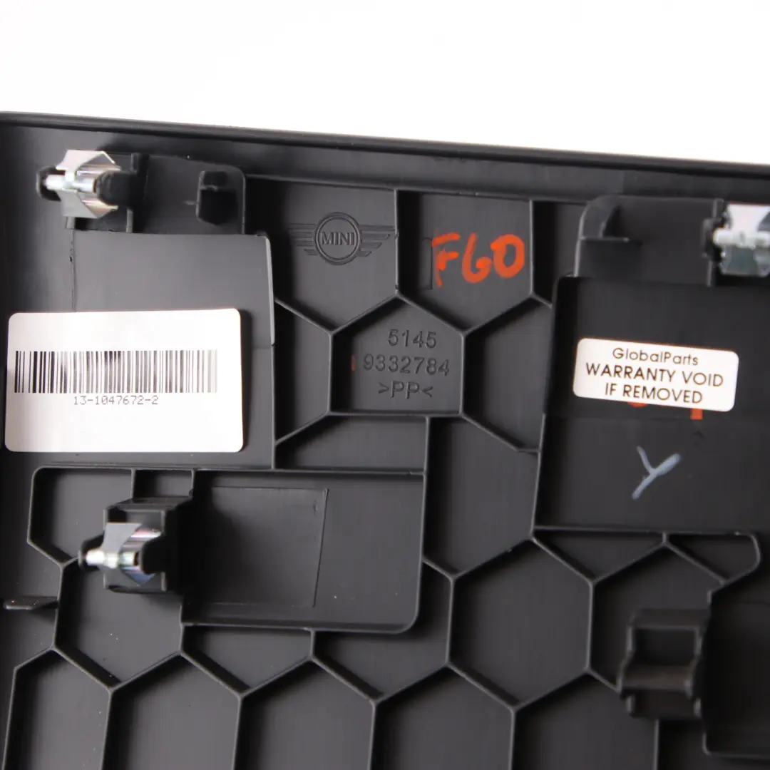 Dashboard Trim Cover Panel Bottom Driver Side Black to Mini Countryman F60 with Part number 9332784 Mini Countryman F60 Dashboard Trim Cover Panel Bottom Driver Side Black - SKU rhd-9332784 - Part number 9332784