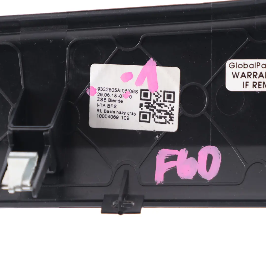 Mini Countryman F60 Dashboard Trim Decor Cover Passenger Side Hazy Grey - SKU rhd-9332805-1 - Part number 9332805