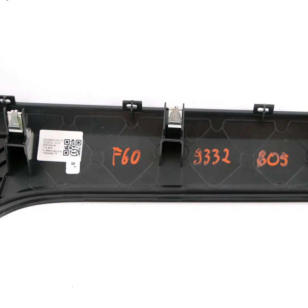  Dashboard Trim Mini F60 Countryman Decor Cover Passenger Side Hazy Grey - SKU rhd-9332805 - Part number 9332805