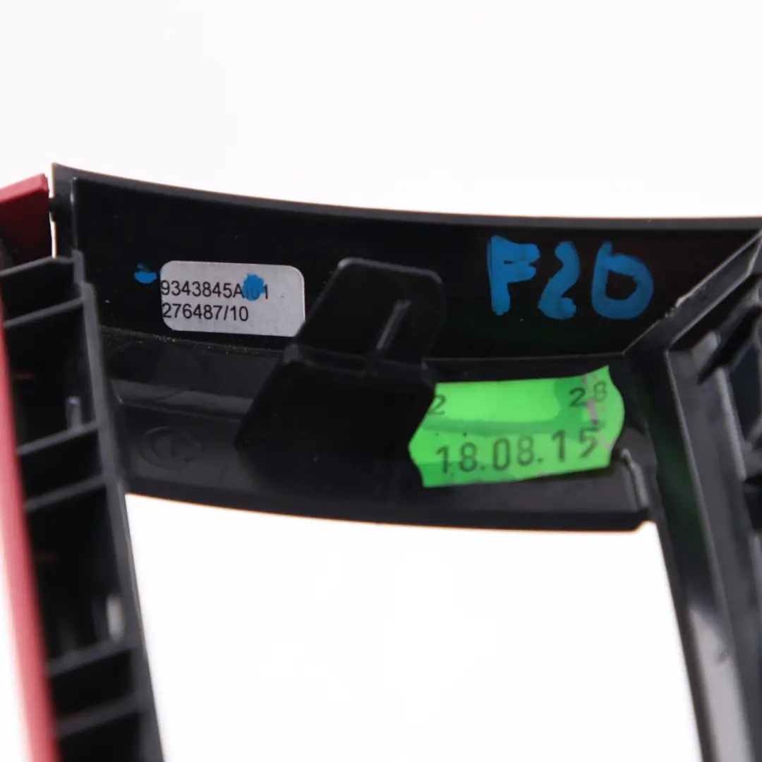 Trim I-panel Dashboard Cover Black High Gloss Coral Red to BMW F20 F21 LCI F22 F23 with Part number 9343845 BMW F20 F21 LCI F22 F23 Trim I-panel Dashboard Cover Black High Gloss Coral Red - SKU rhd-9343845 - Part number 9343845