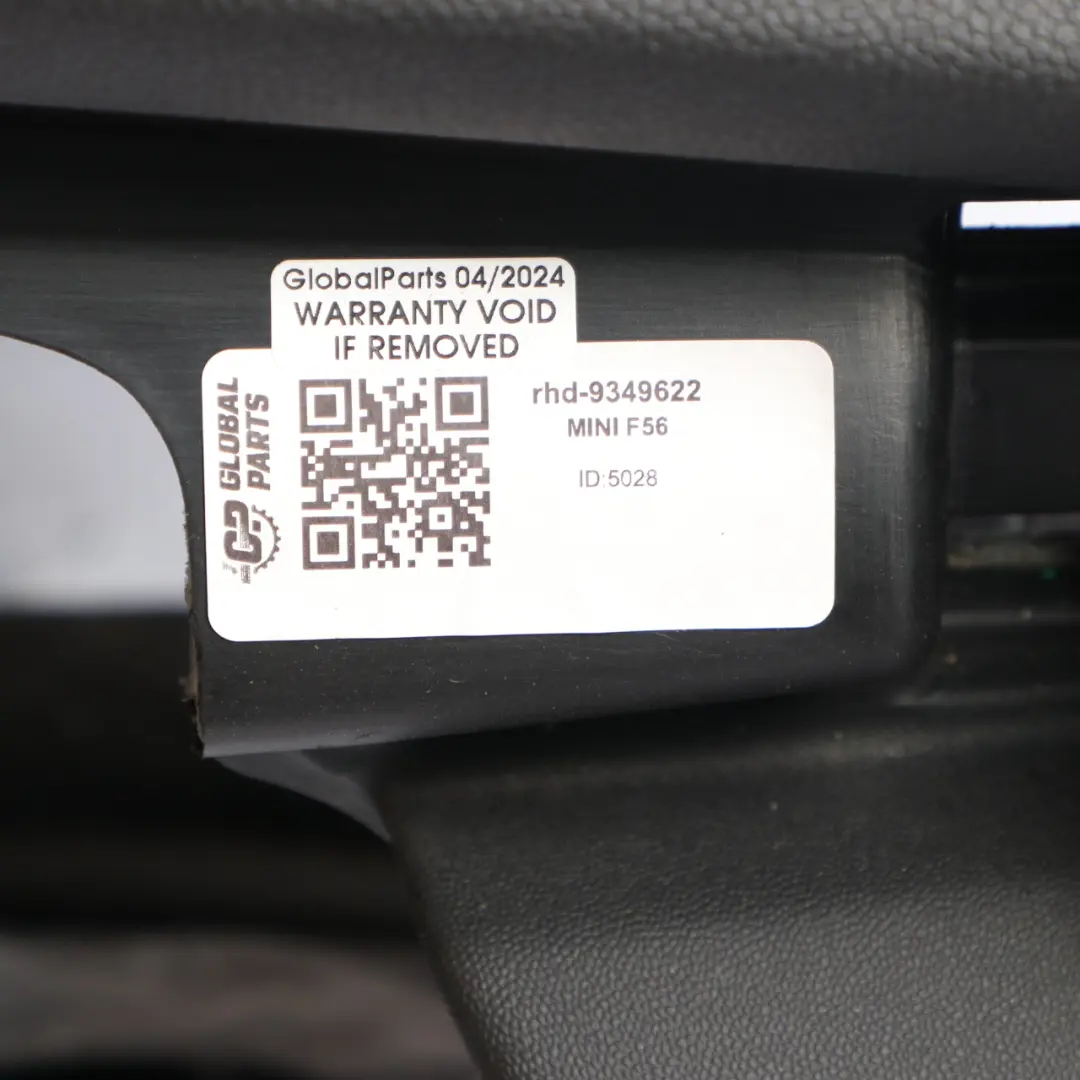 Mini F55 F56 Dashboard Dash Navigation Instrument Panel Trim Cover Black - SKU rhd-9349622 - Part number 9349622