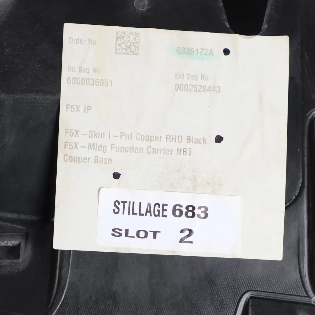 Dashboard Dash Navigation Instrument Panel Trim Cover Black to Mini F55 F56 with Part number 9349622 Mini F55 F56 Dashboard Dash Navigation Instrument Panel Trim Cover Black - SKU rhd-9349622 - Part number 9349622