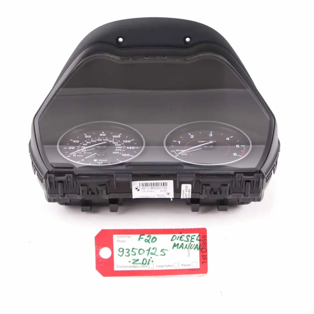  Instrument Cluster BMW F20 F21 F22 Diesel Speedo Clocks MPH Manual - SKU rhd-9350125 - Part number 9350125