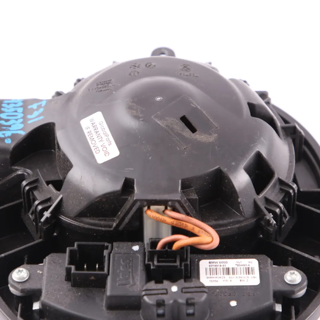 Heater Blower BMW F20 F21 F30 F31 Fan Unit Air Conditioning Motor 9319919 to with Part number 9350396 Heater Blower BMW F20 F21 F30 F31 Fan Unit Air Conditioning Motor 9319919 - SKU rhd-9350396-5 - Part number 9350396