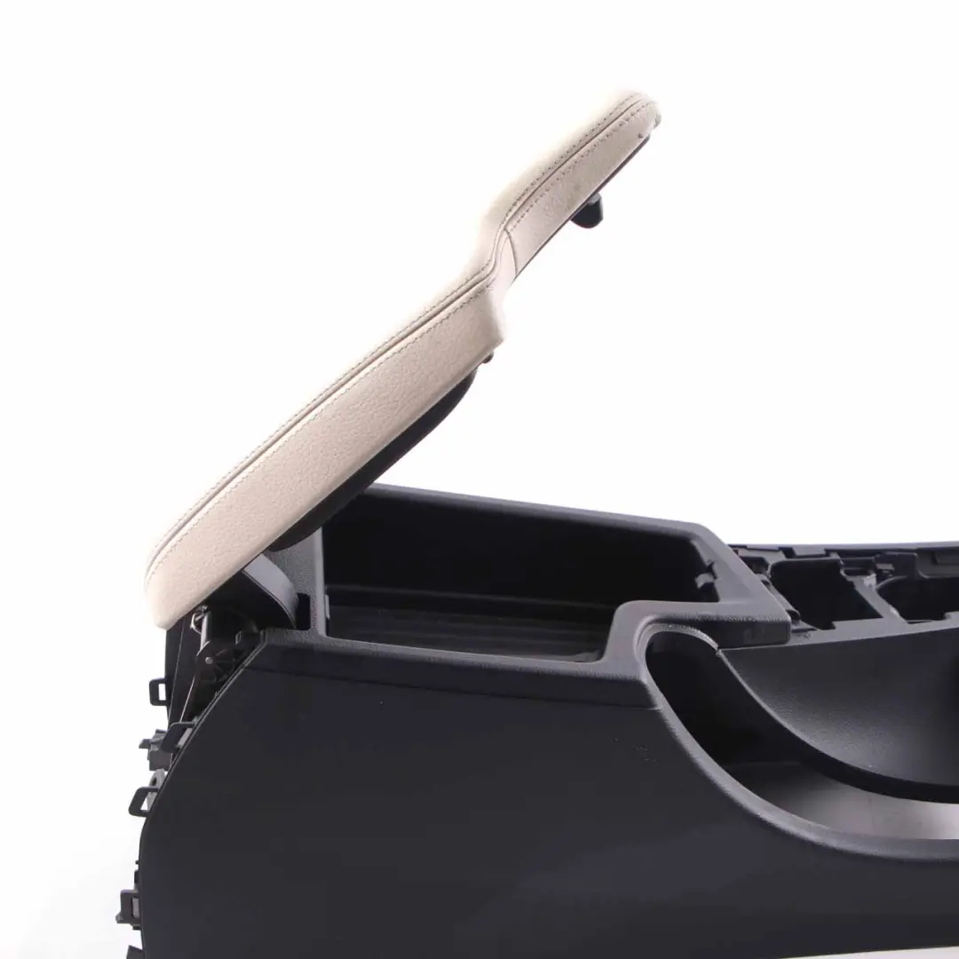  Centre Console BMW F32 LCI F36 Console Armrest Black Ivory White Leather - SKU rhd-9360531-2 - Part number 9360531