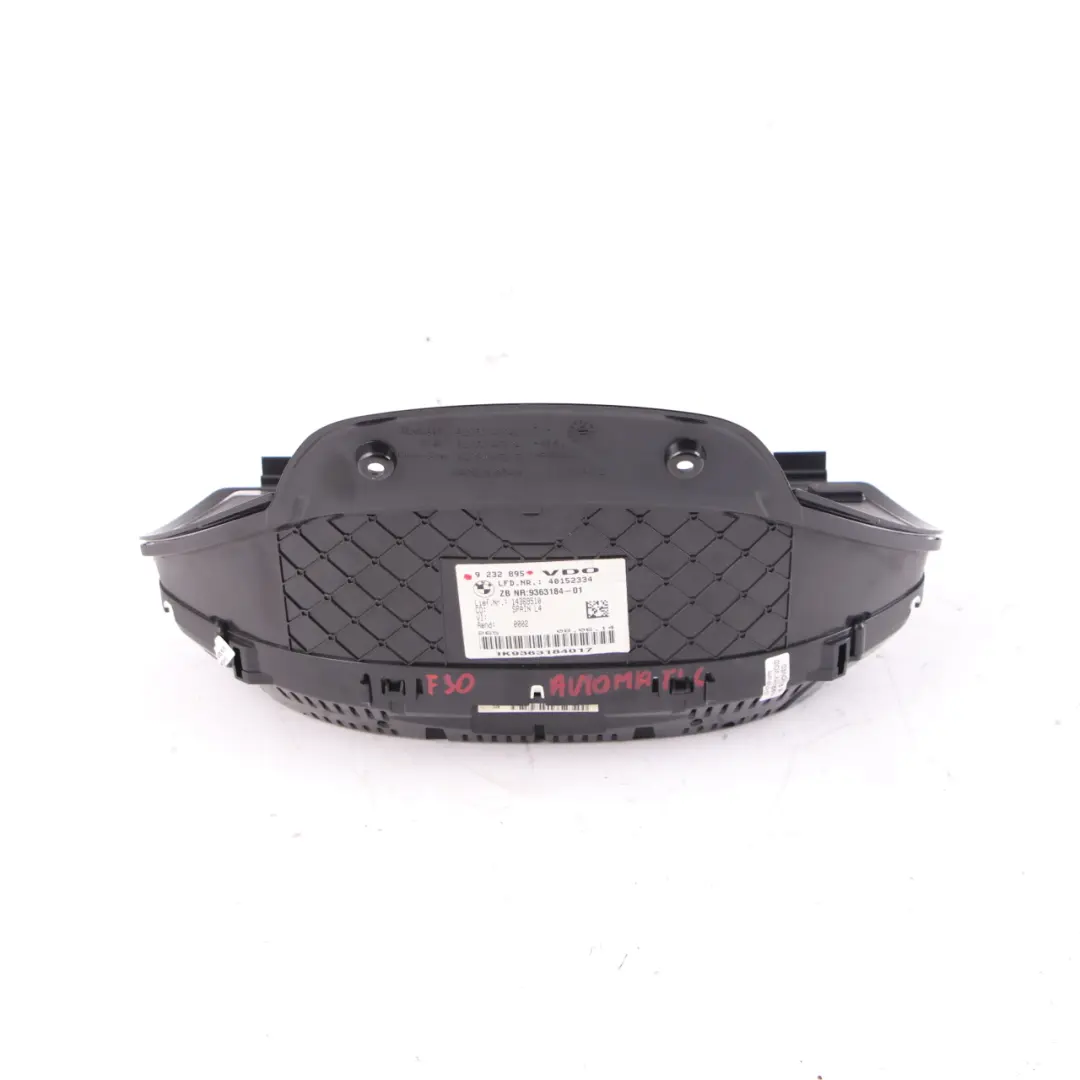 BMW F30 F31 Instrument Cluster Speedo Clocks Petrol Automatic MPH - SKU rhd-9363187 - Part number 9363187