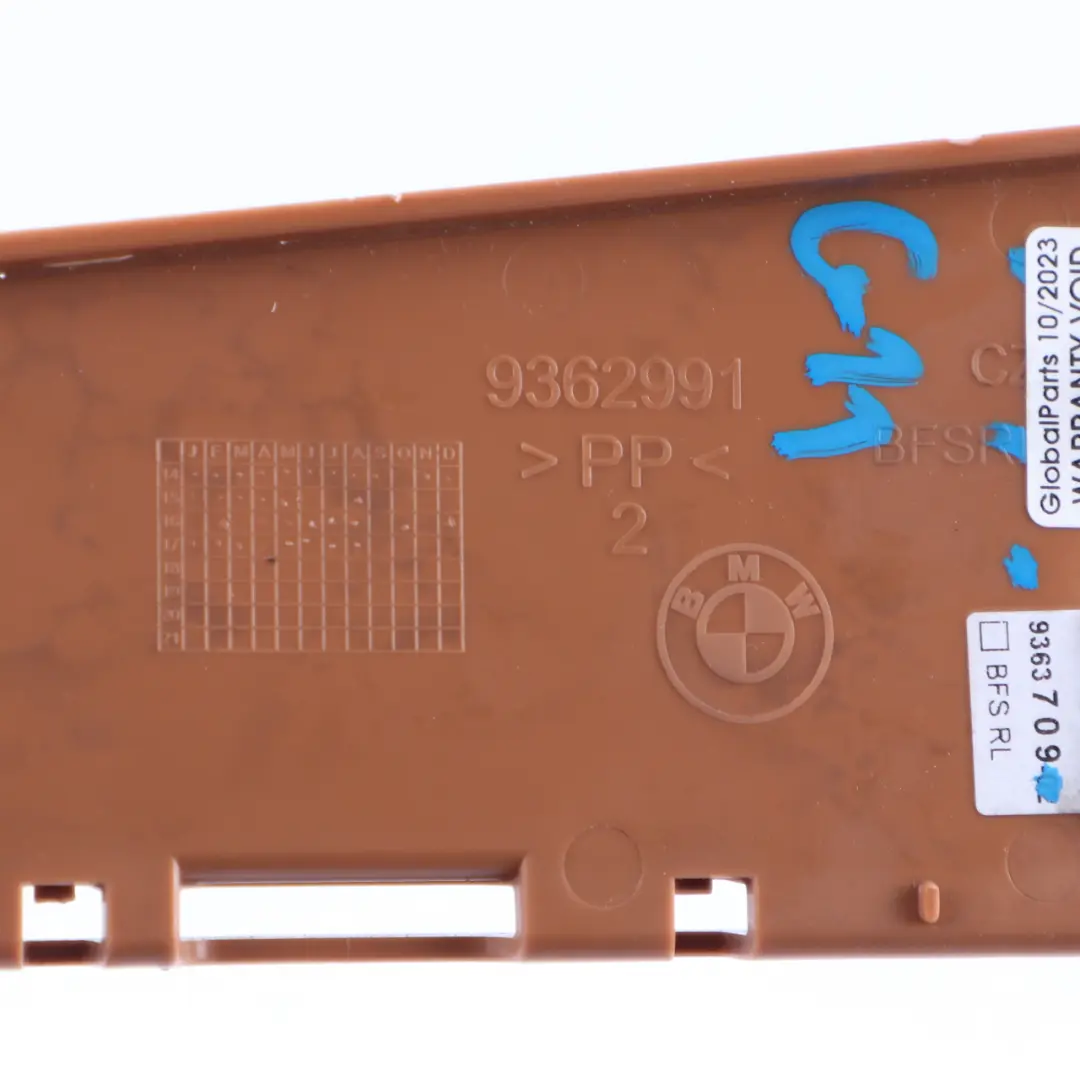 Dashboard Cover BMW G11 G15 Tunnel Passenger's Side Trim Cognac Brown 9362991 to with Part number 9363709 Dashboard Cover BMW G11 G15 Tunnel Passenger's Side Trim Cognac Brown 9362991 - SKU rhd-9363709 - Part number 9363709