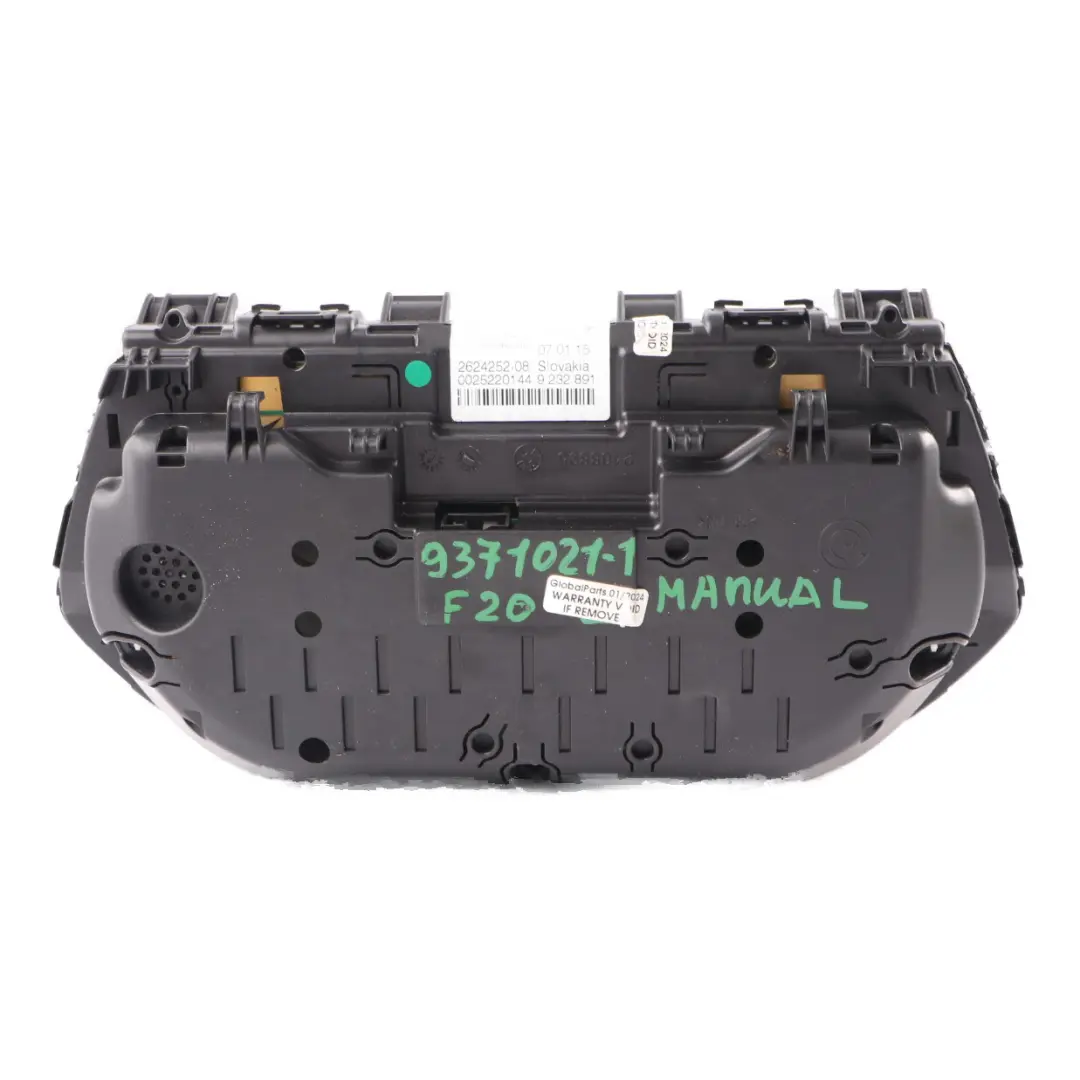 Instrument Cluster BMW F20 F21 Diesel Speedo Clocks Meter Manual to with Part number 9371021 Instrument Cluster BMW F20 F21 Diesel Speedo Clocks Meter Manual - SKU rhd-9371021-1 - Part number 9371021