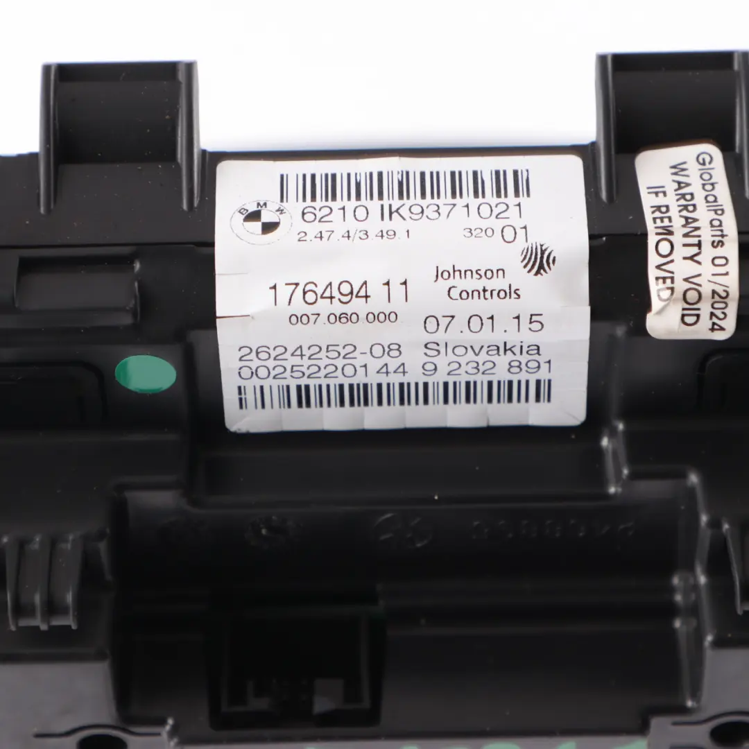  Instrument Cluster BMW F20 F21 Diesel Speedo Clocks Meter Manual - SKU rhd-9371021-1 - Part number 9371021
