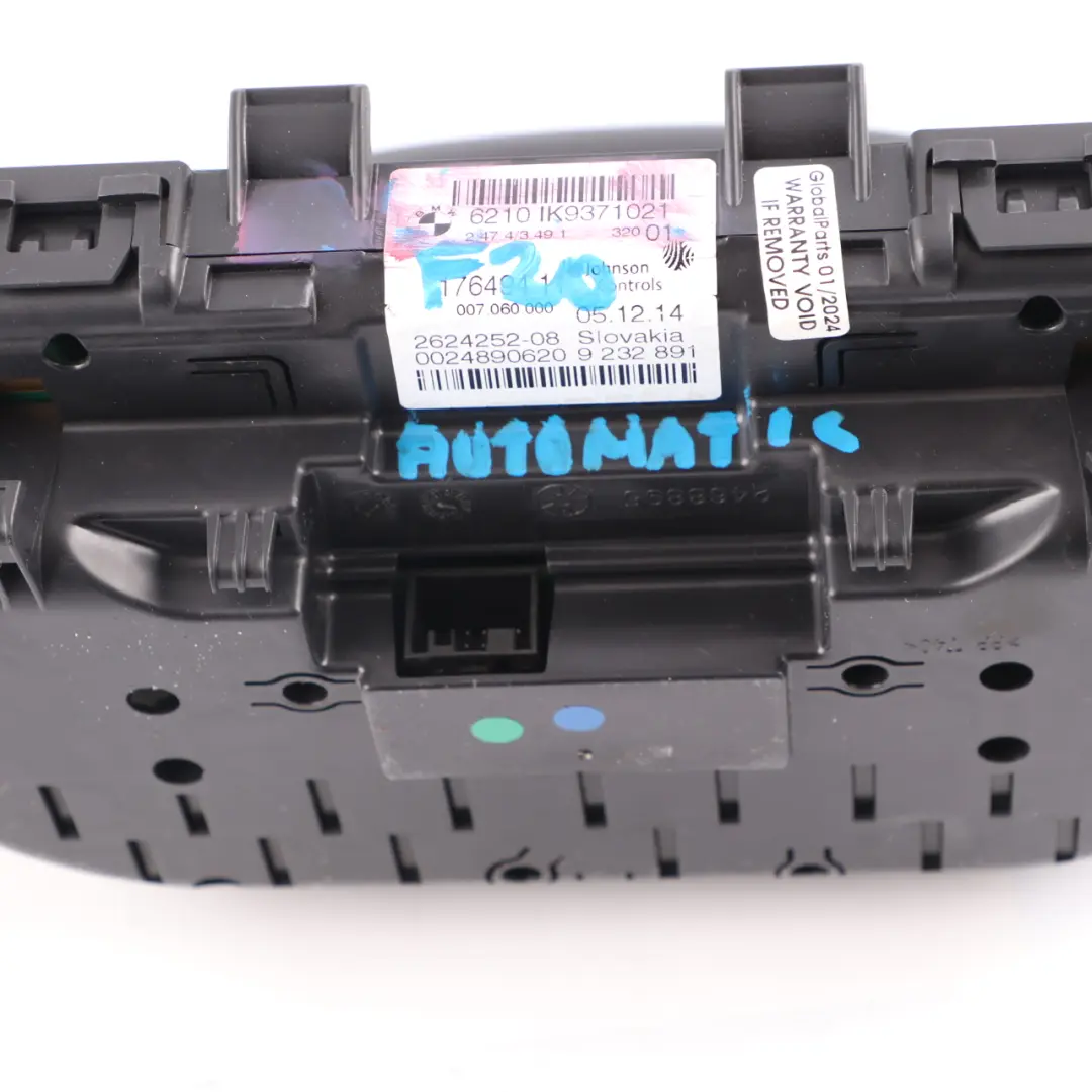 Instrument Cluster BMW F20 F21 Diesel Speedo Clocks Meter Automatic to with Part number 9371021 Instrument Cluster BMW F20 F21 Diesel Speedo Clocks Meter Automatic - SKU rhd-9371021 - Part number 9371021