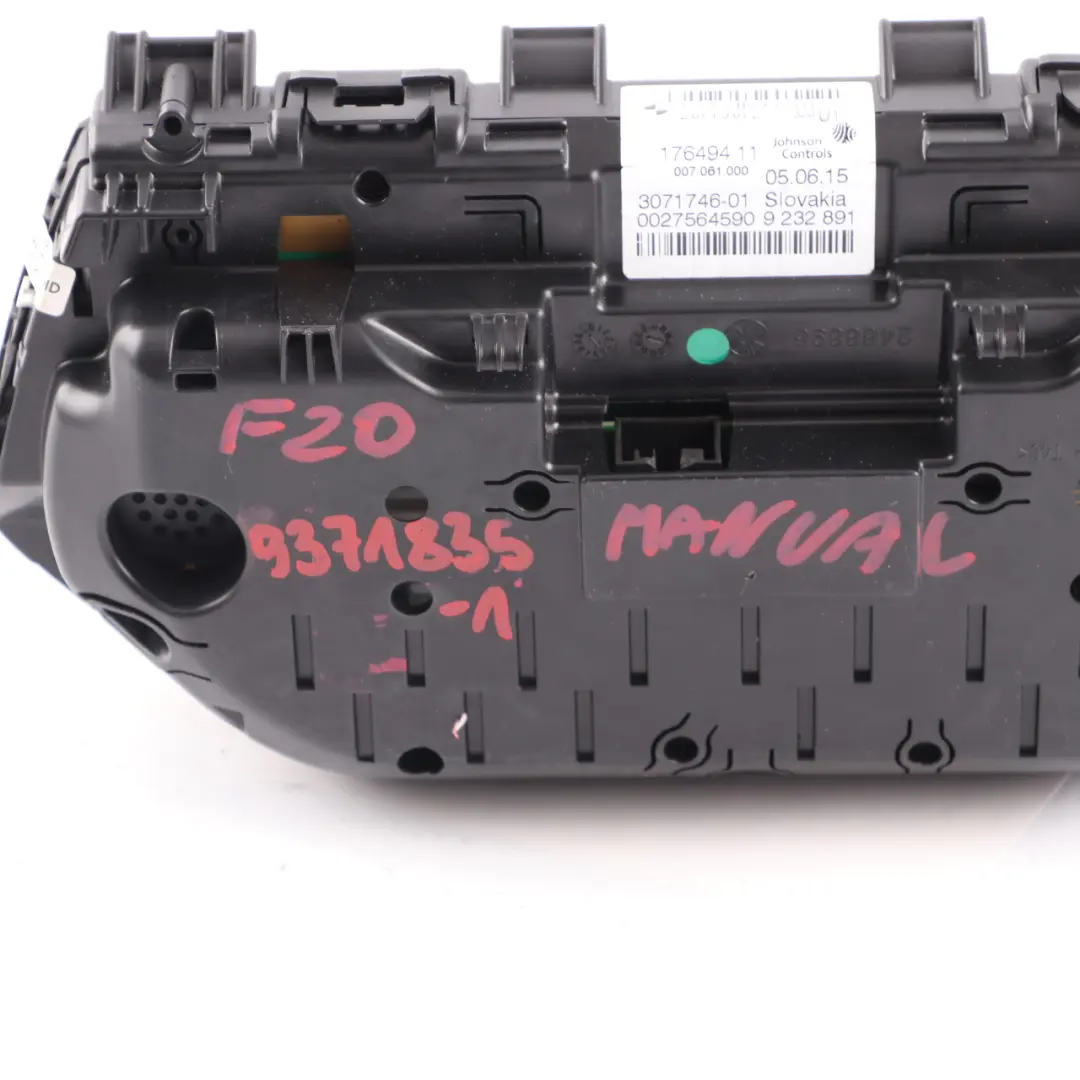 Instrument Cluster BMW F20 F21 F22 F23 Diesel Speedo Clocks Meter Manual 9232891 to with Part number 9371835 Instrument Cluster BMW F20 F21 F22 F23 Diesel Speedo Clocks Meter Manual 9232891 - SKU rhd-9371835-1 - Part number 9371835