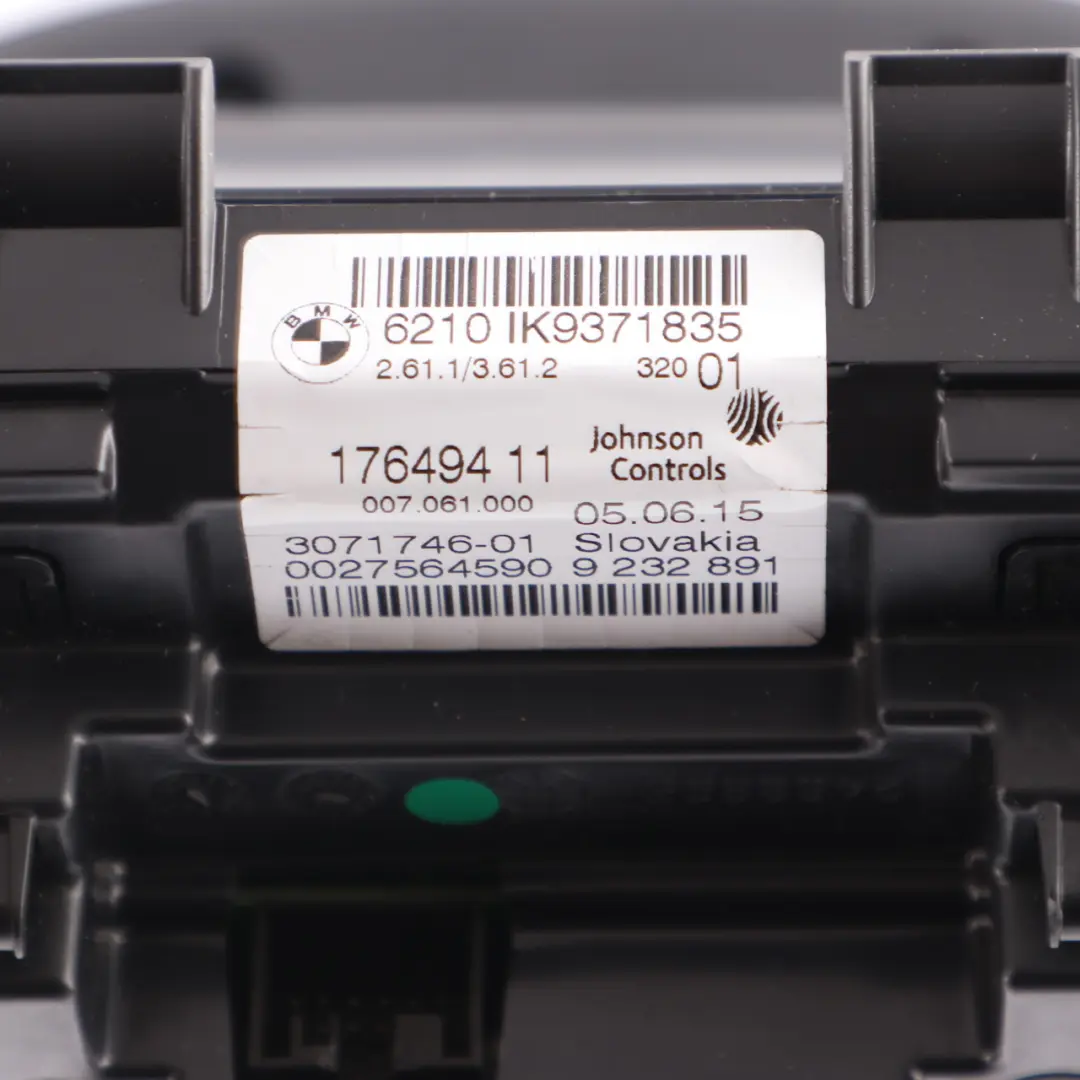  Instrument Cluster BMW F20 F21 F22 F23 Diesel Speedo Clocks Meter Manual 9232891 - SKU rhd-9371835-1 - Part number 9371835