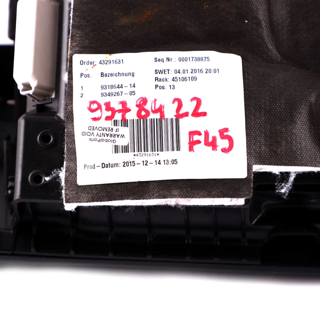 Glove Box Glovebox Dashboard Black Anthracite 9318644 to BMW 2 Series F45 F46 with Part number 9378422 BMW 2 Series F45 F46 Glove Box Glovebox Dashboard Black Anthracite 9318644 - SKU rhd-9378422 - Part number 9378422