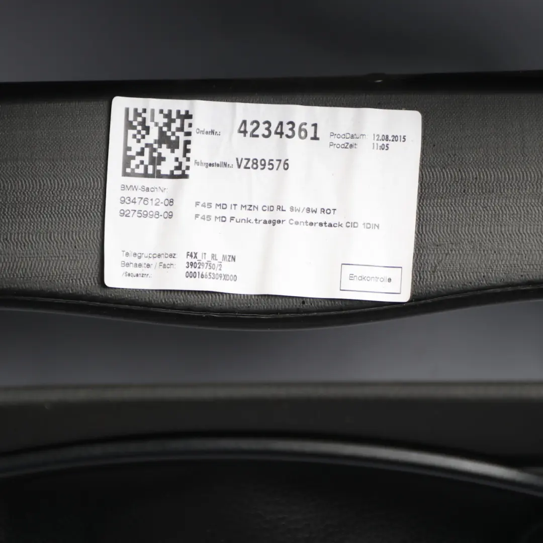  Dashboard Dash BMW F45 F46 Instrument Panel Cover Trim Panel Black - SKU rhd-9378467 - Part number 9378467