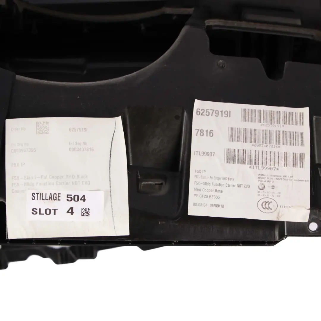 Dashboard Dash Instrument Panel Trim Cover Carbon Black to Mini F55 F56 F57 with Part number 9378968 Mini F55 F56 F57 Dashboard Dash Instrument Panel Trim Cover Carbon Black - SKU rhd-9378968-1 - Part number 9378968