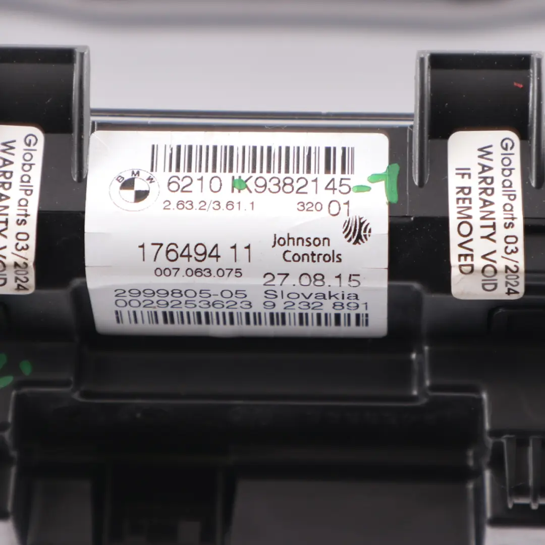 Instrument Cluster Speedo Clocks Unit Automatic to BMW F20 F21 F22 Diesel with Part number 9382145 BMW F20 F21 F22 Diesel Instrument Cluster Speedo Clocks Unit Automatic - SKU rhd-9382145-1 - Part number 9382145