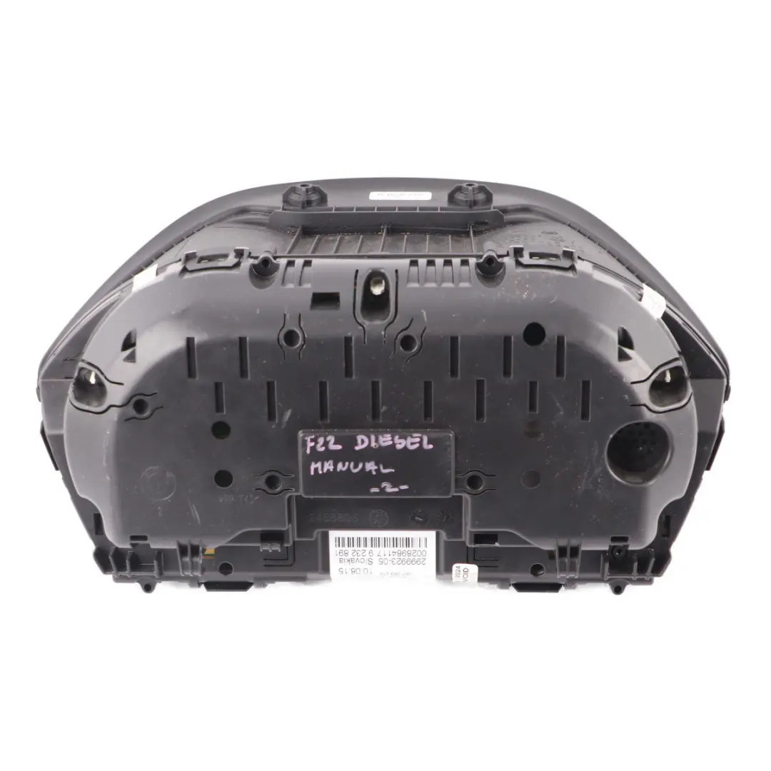  Instrument Cluster BMW F20 F21 F22 Diesel Speedo Clocks Meter Manual - SKU rhd-9382160 - Part number 9382160
