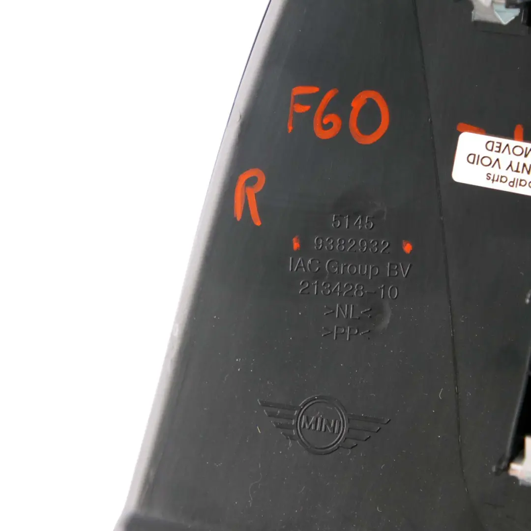 Mini Countryman F60 Dashboard Trim Cover Panel Outer Right O/S Black - SKU rhd-9382932 - Part number 9382932