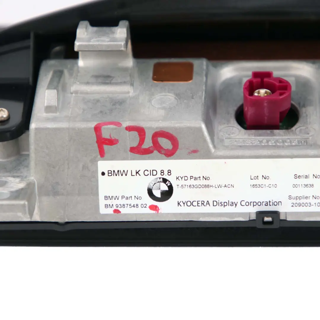  Display Screen BMW F20 F21 LCI Navigation Infotainment System 8,8" - SKU rhd-9387548 - Part number 9387548