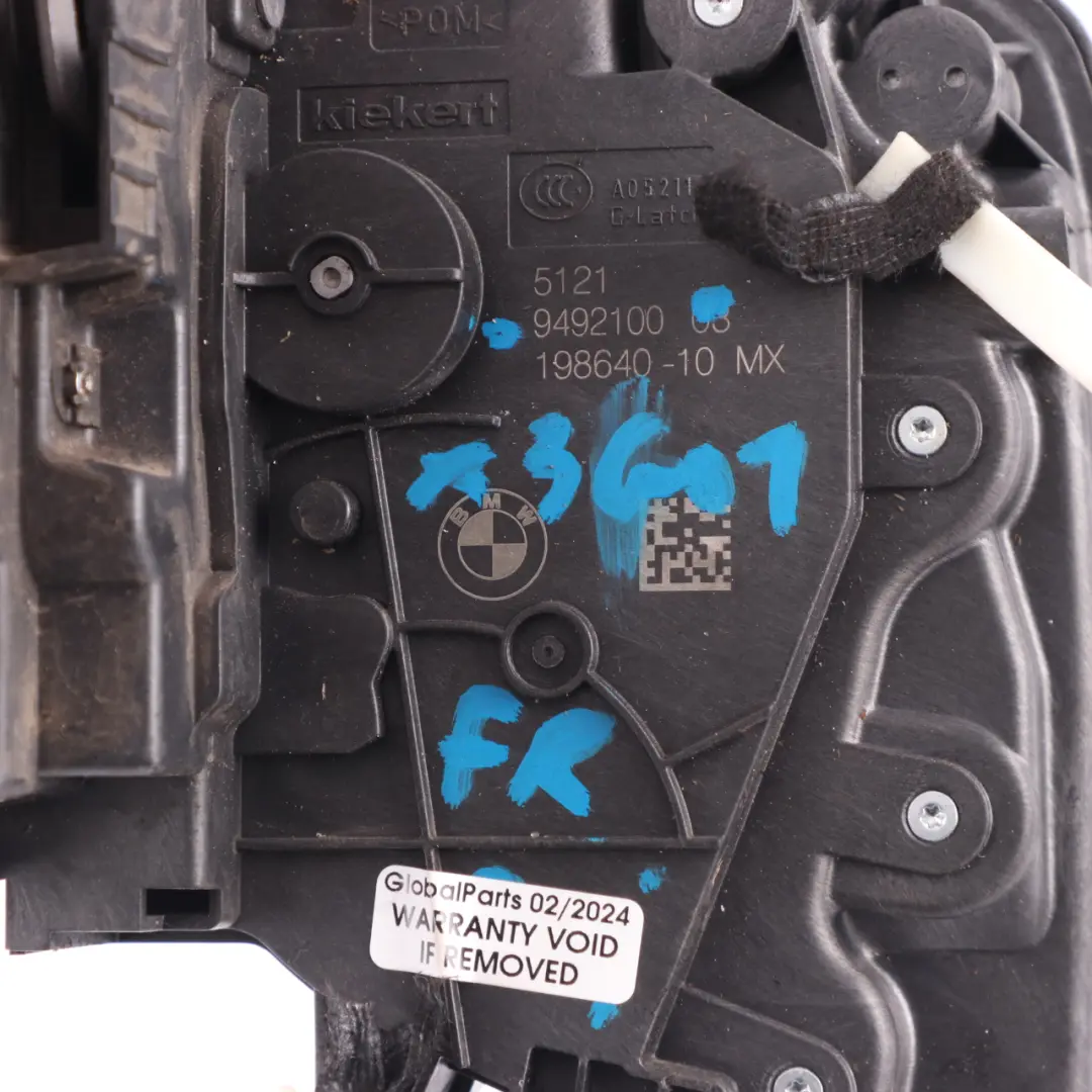 Door Lock BMW X3 G01 X4 G02 Front Right O/S Latch Catch Actuator to with Part number 9492100 Door Lock BMW X3 G01 X4 G02 Front Right O/S Latch Catch Actuator - SKU rhd-9492100 - Part number 9492100