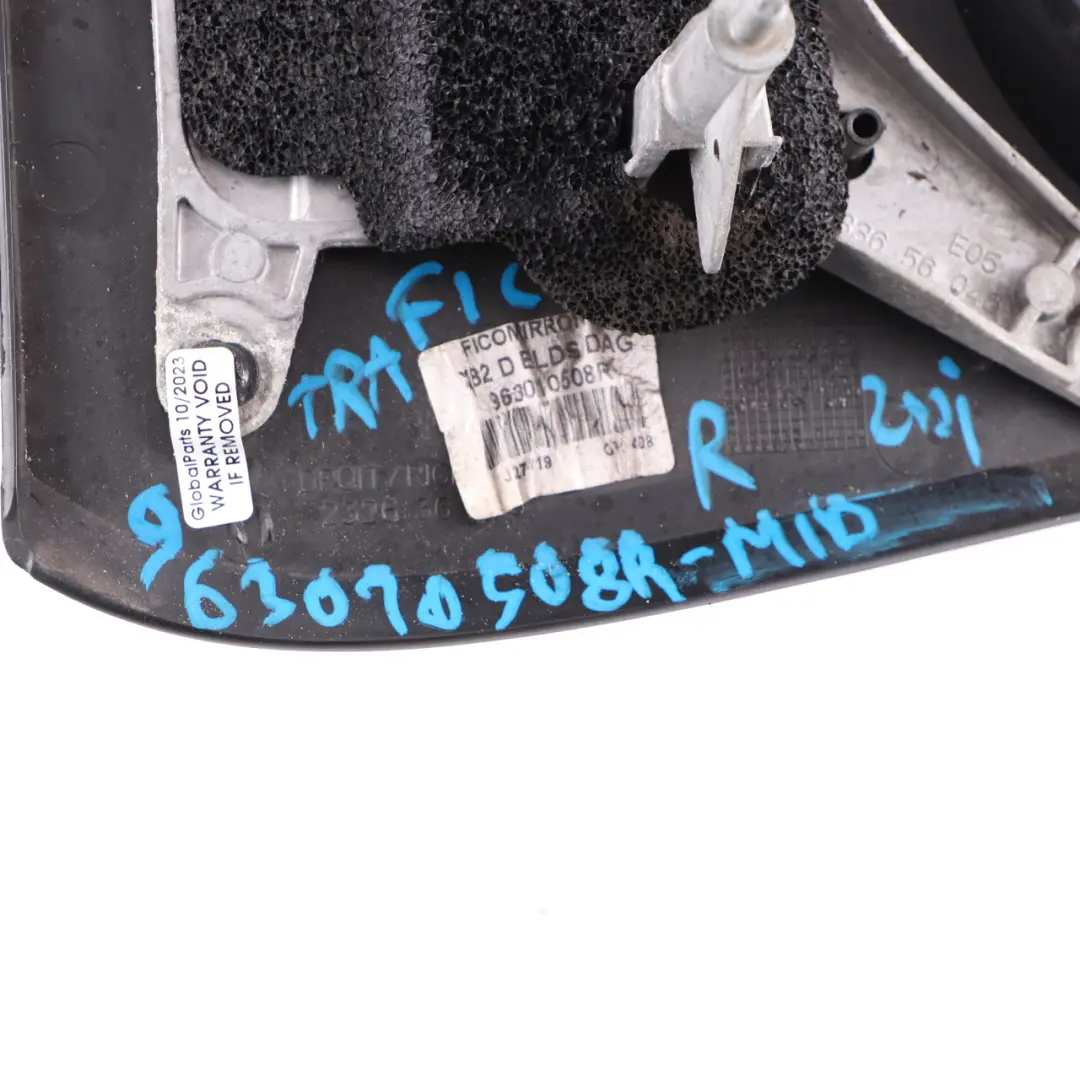 Wing Mirror Renault Trafic 3 Vivaro B Right O/S Midnight Black to with Part number 963010508R Wing Mirror Renault Trafic 3 Vivaro B Right O/S Midnight Black - SKU rhd-963010508R-MID - Part number 963010508R