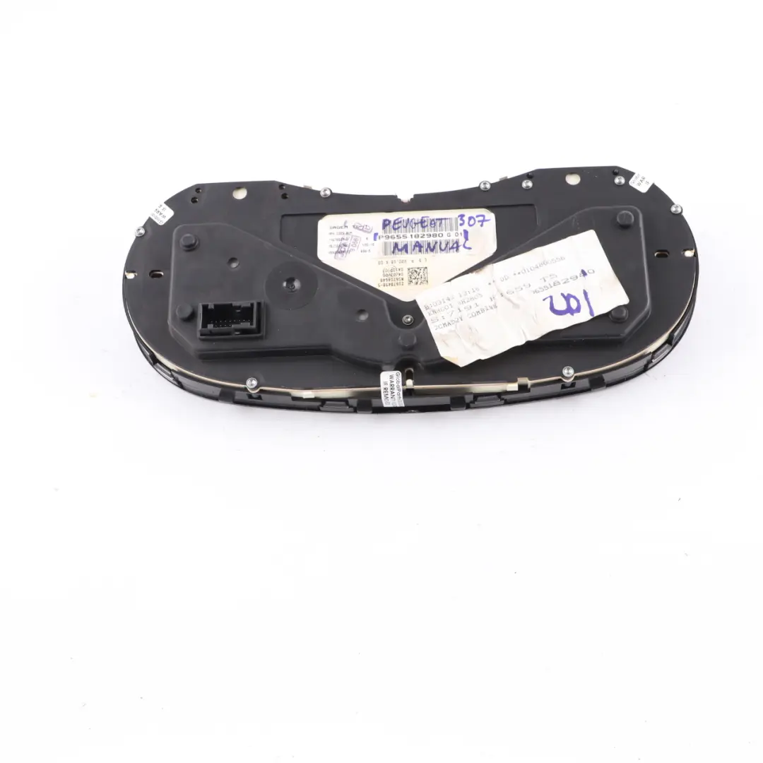 Instrument Cluster Speedo Clocks Meter Manual to Peugeot 307 Diesel with Part number 9655182980 Peugeot 307 Diesel Instrument Cluster Speedo Clocks Meter Manual - SKU rhd-9655182980 - Part number 9655182980