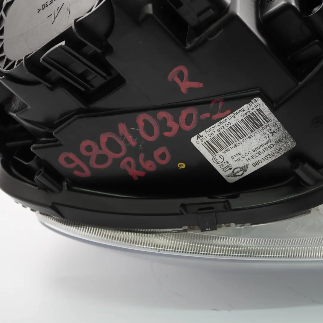 Mini Cooper R60 R61 Headlight Turn Indicator Yellow Front Right O/S - SKU rhd-9801030-2 - Part number 9801030