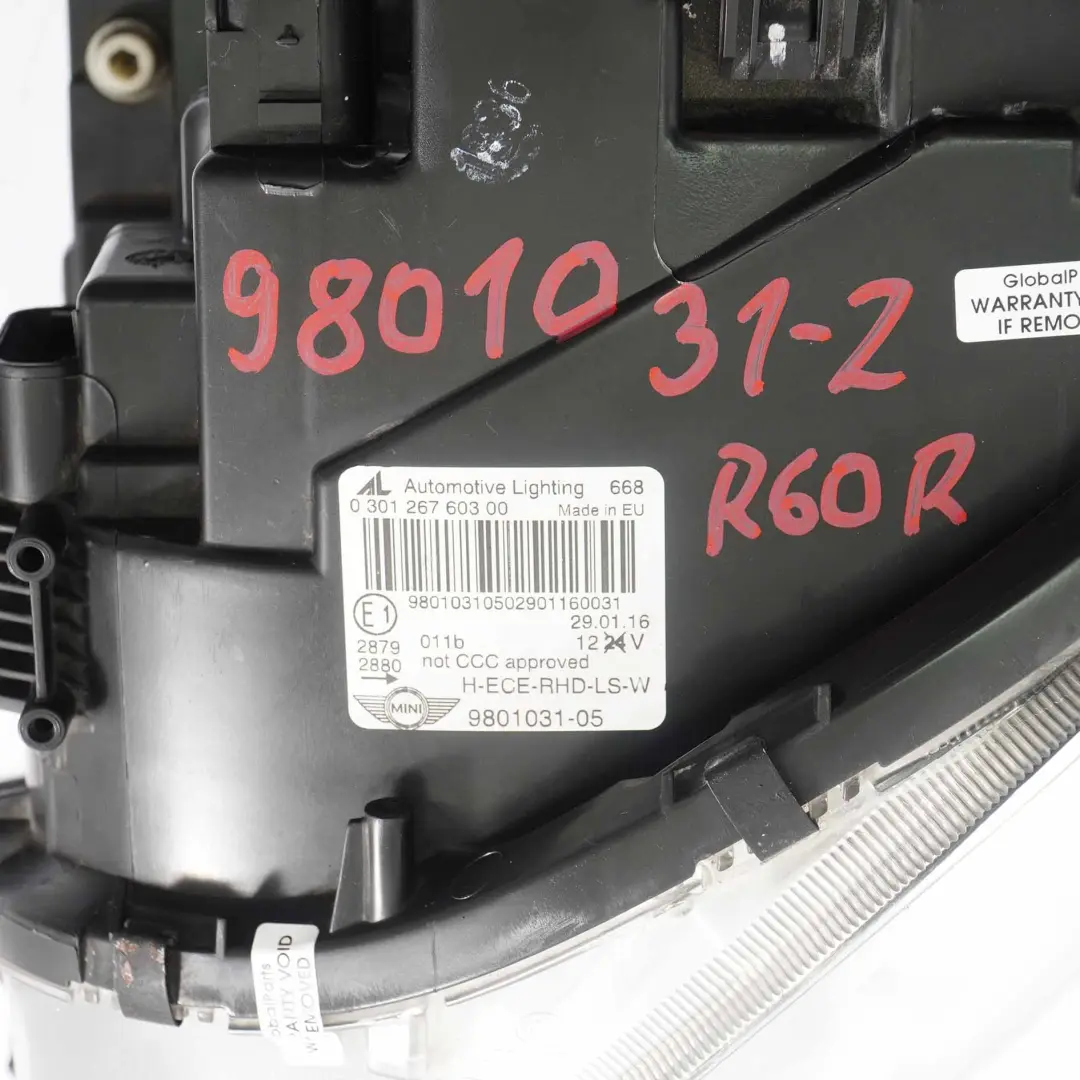 Headlight Lamp White Turn Indicator Left N/S to Mini Countryman R60 R61 with Part number 9801031 Mini Countryman R60 R61 Headlight Lamp White Turn Indicator Left N/S - SKU rhd-9801031-2 - Part number 9801031