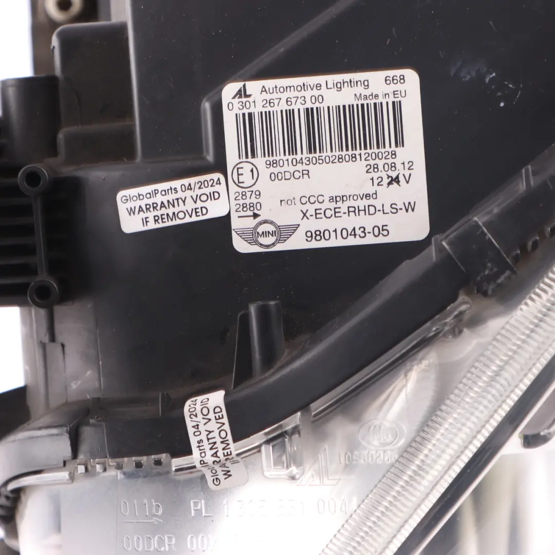 Bi-Xenon Headlight Lamp Left N/S to Mini Cooper R60 R61 with Part number 9801043 Mini Cooper R60 R61 Bi-Xenon Headlight Lamp Left N/S - SKU rhd-9801043-3 - Part number 9801043