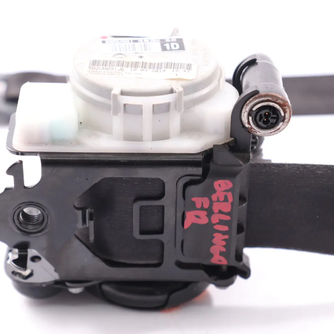 Citroen Berlingo Seat Belt Front Right O/S Safety Seatbelt Black to with Part number 98025578XX Citroen Berlingo Seat Belt Front Right O/S Safety Seatbelt Black - SKU rhd-98025578XX - Part number 98025578XX