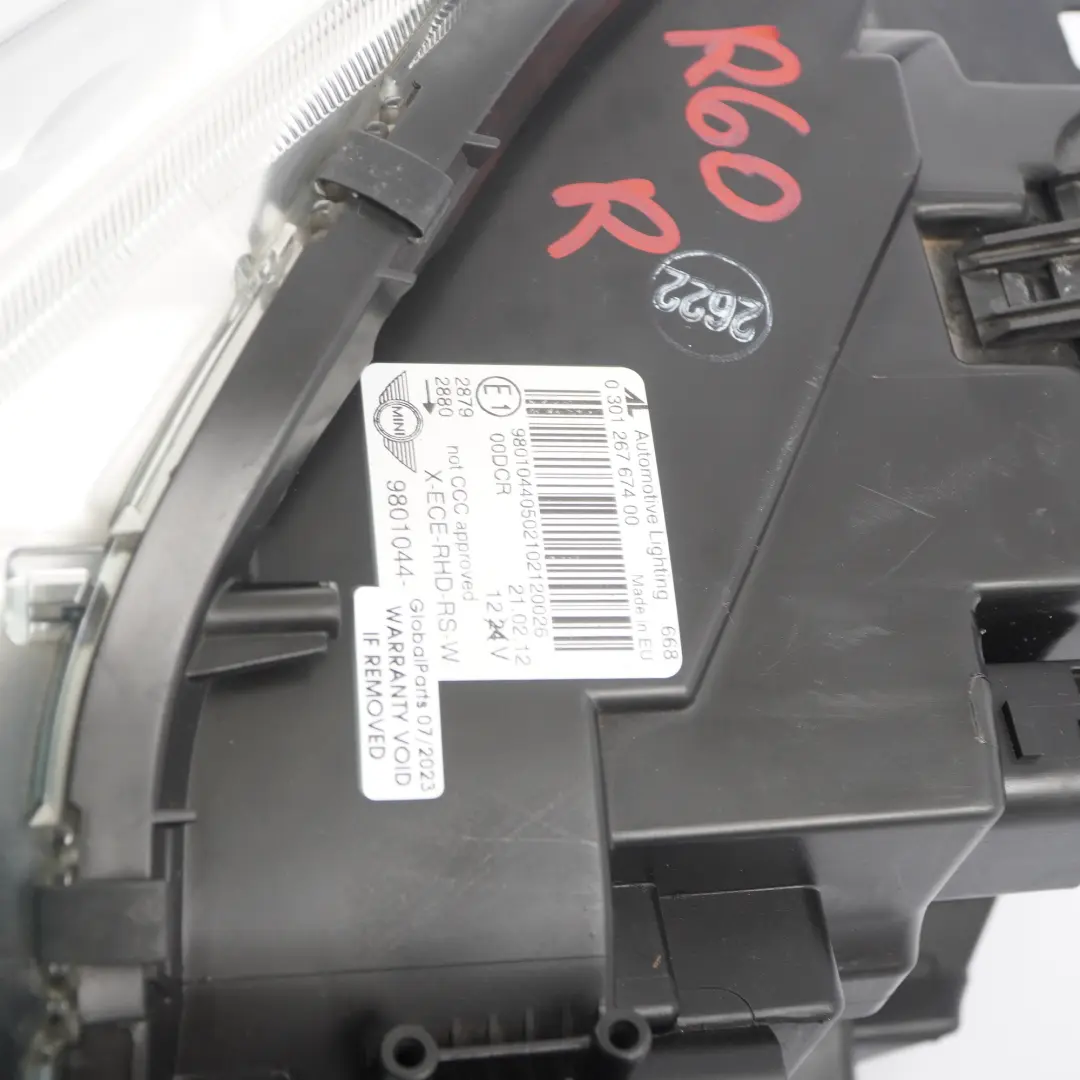 MINI Countryman Paceman R60 R61 Bi-Xenon Headlight Lamp Right O/S 9801044 - SKU rhd-9807482-2 - Part number 9807482