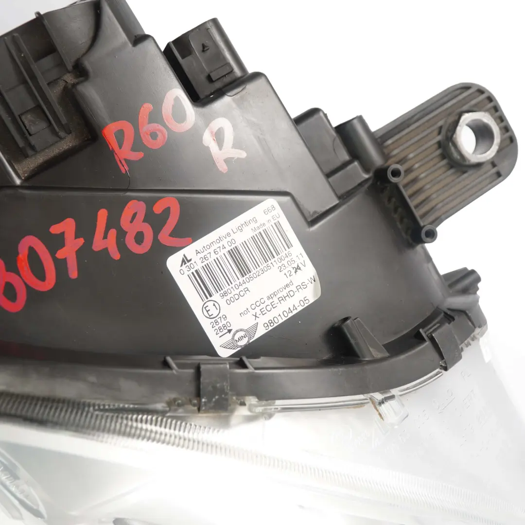 Mini R60 R61 Countryman Bi-Xenon Headlight Headlamp Lamp Right O/S - SKU rhd-9807482 - Part number 9807482