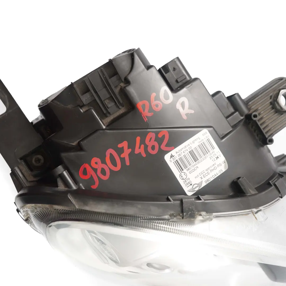 Mini R60 R61 Countryman Bi-Xenon Headlight Headlamp Lamp Right O/S - SKU rhd-9807482 - Part number 9807482