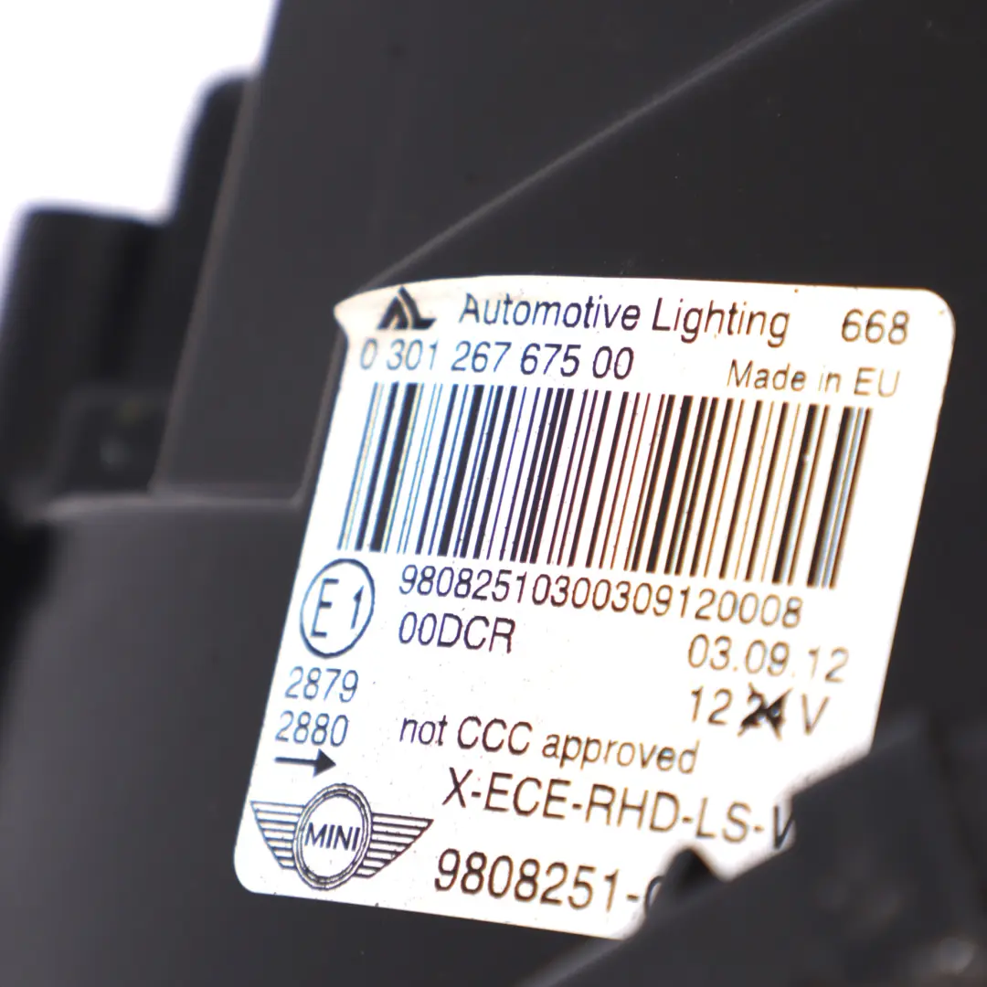 Bi-Xenon Headlight Lamp Light Left N/S 9808251 to Mini Countryman Paceman R60 R61 with Part number 9808263 Mini Countryman Paceman R60 R61 Bi-Xenon Headlight Lamp Light Left N/S 9808251 - SKU rhd-9808263-1 - Part number 9808263