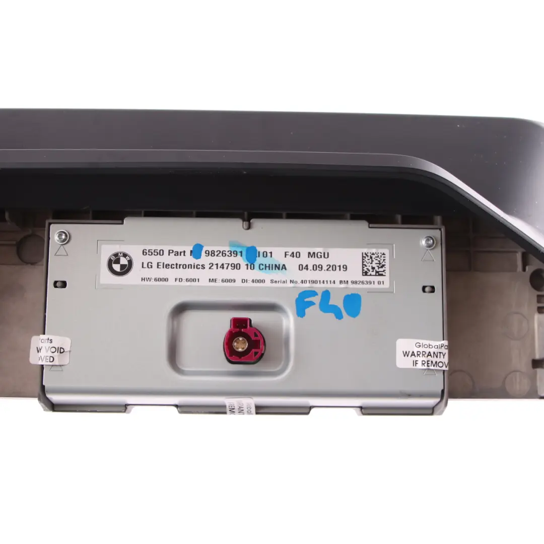  Display Screen BMW F40 Dashboard Central Information Control Unit 10,25" 9826391 - SKU rhd-9825933 - Part number 9825933