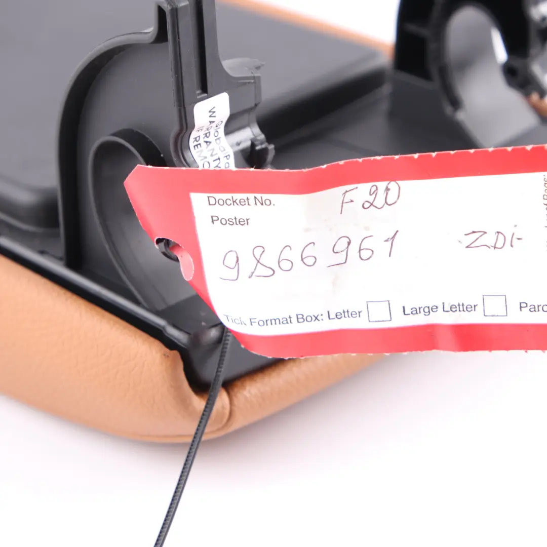 Centre Console Armrest BMW F20 F21 LCI Cover Panel Cognac Brown Leather to with Part number 9866961 Centre Console Armrest BMW F20 F21 LCI Cover Panel Cognac Brown Leather - SKU rhd-9866961 - Part number 9866961