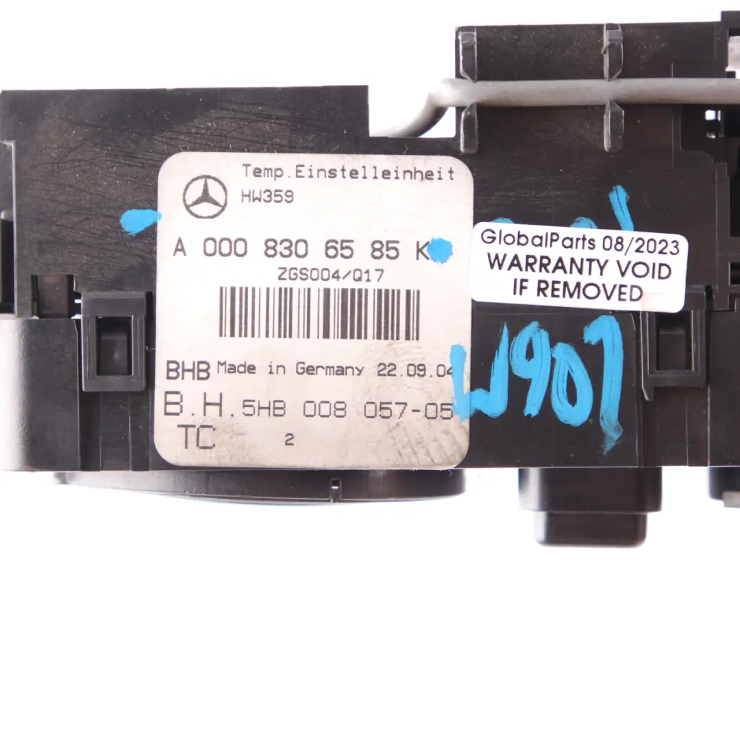 Mercedes W901 W903 Air Conditioning Panel Heater A/C Control - SKU rhd-A0008306585 - Part number A0008306585