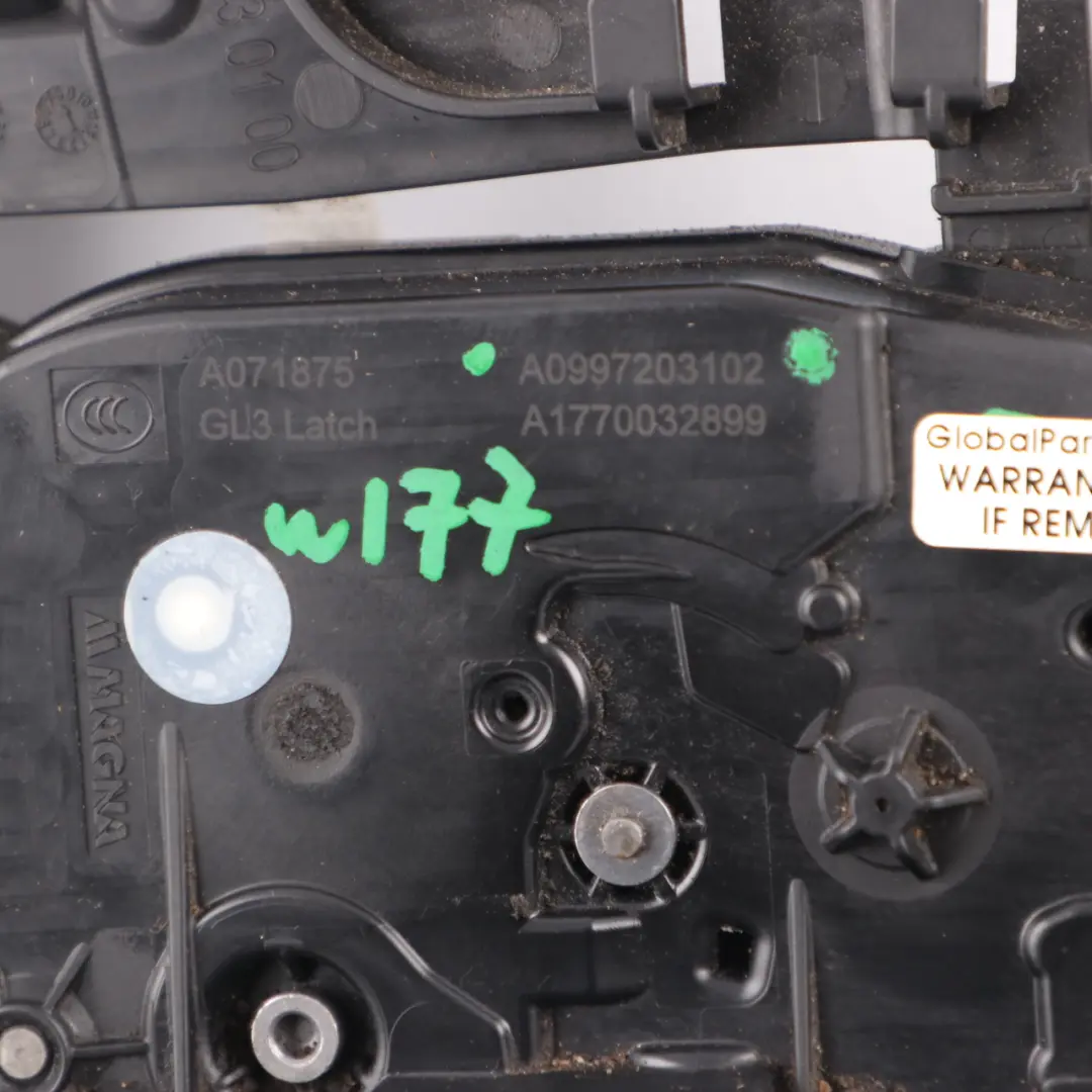 Door Lock Front Left N/S Latch Catch Mechanism to Mercedes W177 with Part number A0997203102 Mercedes W177 Door Lock Front Left N/S Latch Catch Mechanism - SKU rhd-A0997203102 - Part number A0997203102