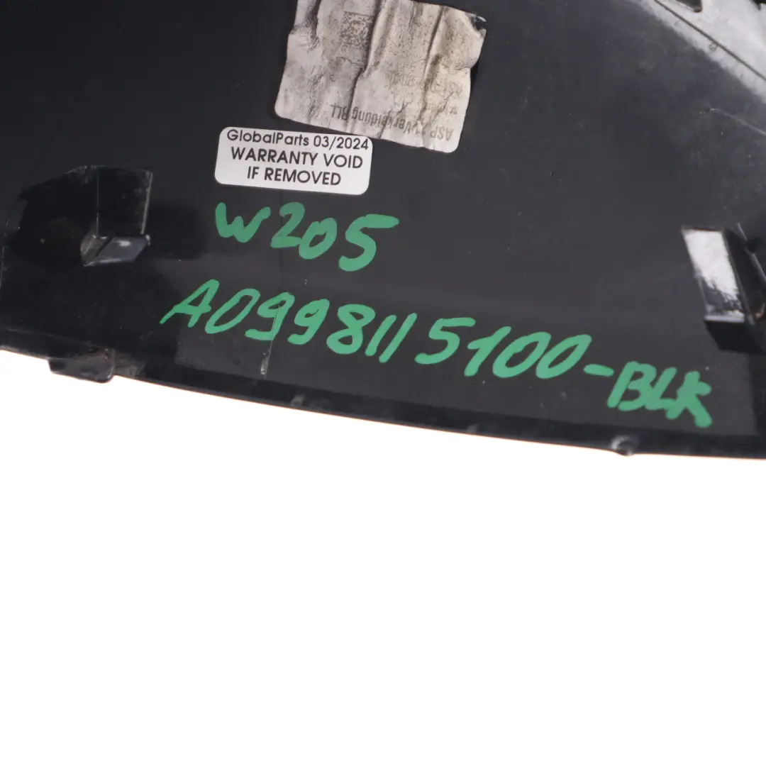 Mirror Shell Mercedes W205 Wing Mirror Cap Cover Door Left N/S Housing Black to with Part number A0998115100 Mirror Shell Mercedes W205 Wing Mirror Cap Cover Door Left N/S Housing Black - SKU rhd-A0998115100-BLK - Part number A0998115100