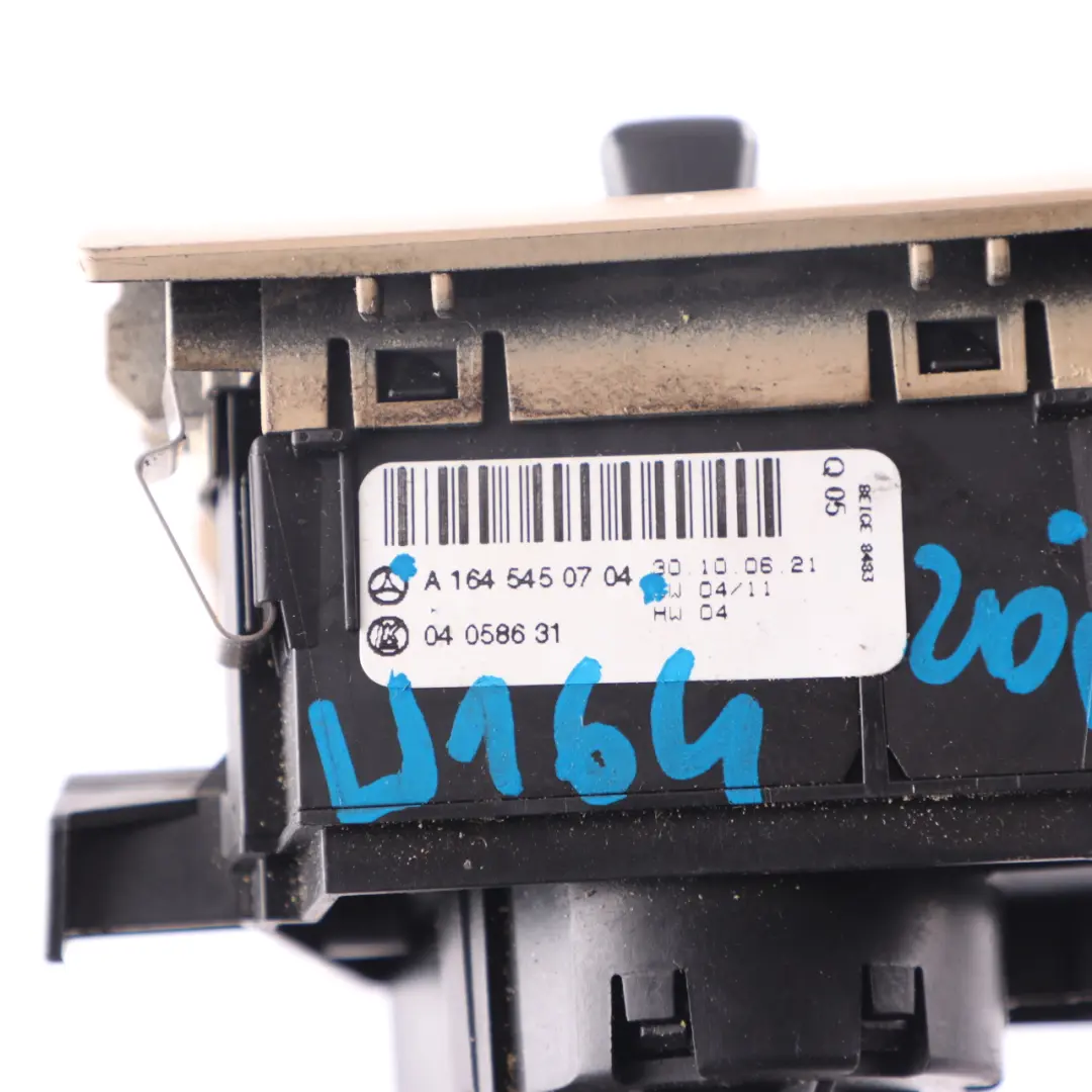 Headlight Light Switch Unit Button Panel Beige to Mercedes ML W164 with Part number A1645450704 Mercedes ML W164 Headlight Light Switch Unit Button Panel Beige - SKU rhd-A1645450704 - Part number A1645450704