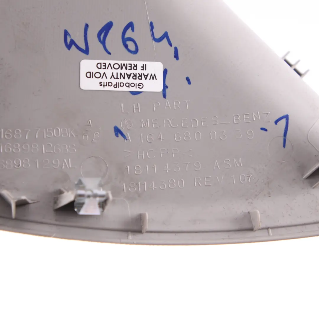 Dashboard Cover Panel Trim Left N/S Grey to Mercedes ML W164 with Part number A1646800339 Mercedes ML W164 Dashboard Cover Panel Trim Left N/S Grey - SKU rhd-A1646800339-1 - Part number A1646800339