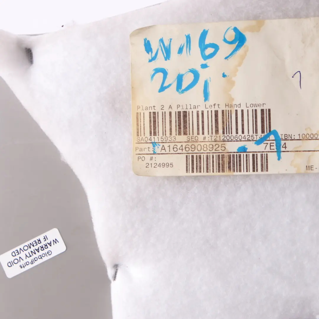 Pillar Trim Front Left N/S Cover Grey to Mercedes ML W164 GL X164 A - with Part number A1646908925 Mercedes ML W164 GL X164 A - Pillar Trim Front Left N/S Cover Grey - SKU rhd-A1646908925-1 - Part number A1646908925