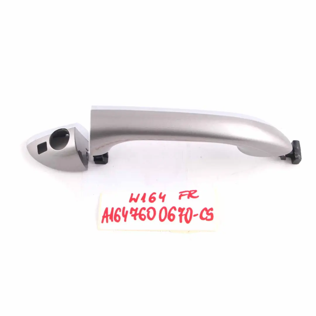 Mercedes ML W164 Door Grab Handle Front Right O/S Cubanite Silver - SKU rhd-A1647600670-CS - Part number A1647600670