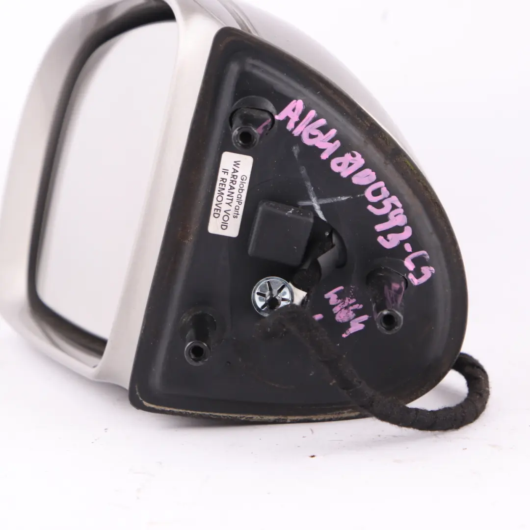 Wing Mirror Left N/S Power Fold Cubanite Silver - 723 to Mercedes ML W164 with Part number A1648100593 Mercedes ML W164 Wing Mirror Left N/S Power Fold Cubanite Silver - 723 - SKU rhd-A1648100593-CS - Part number A1648100593