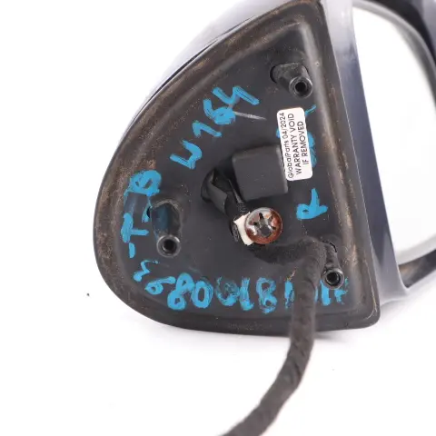 Wing Mirror Door Right O/S Tanzanite Blue Metallic - 359 to Mercedes ML W164 with Part number A1648100893 Mercedes ML W164 Wing Mirror Door Right O/S Tanzanite Blue Metallic - 359 - SKU rhd-A1648100893-TB - Part number A1648100893